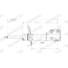 1 Amortisseur Pour Peugeot 208 II Opel Vauxhall 9831168080 9831168980 9831170080