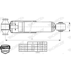 1 Amortisseur Arrière Pour Ford Transit BK3118080JB BK3118080JC BK3118080JD