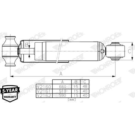1 Amortisseur Arrière Pour Ford Transit BK3118080JB BK3118080JC BK3118080JD