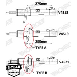 Amortisseur Avant Pour Ford Tourneo Transit BK2118045JA BK2118045JB BK2118045KA