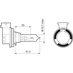 1 Ampoule H9 Pour Peugeot 3008 Renault VW Golf Alltrack VII Passat Touareg Audi