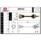 Cardan Arbre de Transmission avant Gauche Pour Alfa Romeo 156