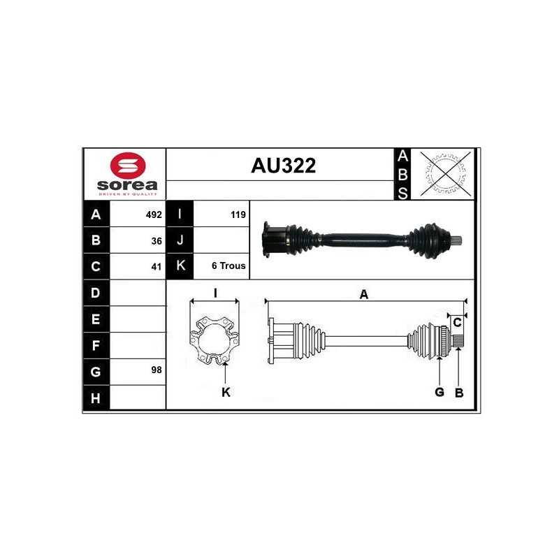Cardan Arbre de Transmission Pour Audi TT 8J0407271N 8J0407271Q 8J0407451CX
