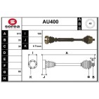Cardan Arbre de Transmission avant Gauche Pour VW Passat Audi A4 8D0407451X