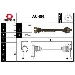 Cardan Arbre de Transmission avant Gauche Pour VW Passat Audi A4 8D0407451X
