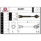 Cardan Arbre de Transmission Avant Droit Pour VW Passat Audi A4 8D0407452X