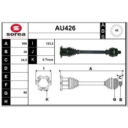 Cardan Arbre de Transmission avant Gauche Pour Audi A4 8E0407271AH 8E0407271ATR