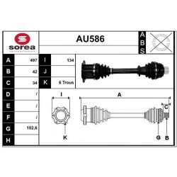 Cardan Arbre de Transmission Pour Audi Q5 80A407271E 8R0407271J A1J