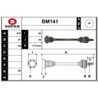 Cardan Arbre de Transmission Arrière Droit Pour BMW Série 3 E46 33211229588