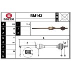 Cardan Arbre de Transmission Avant Droit Pour BMW Série 3 E46 X5 31607502732