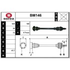 Cardan Arbre de Transmission Arrière Gauche Pour BMW Série 3 E90 7527081AI03