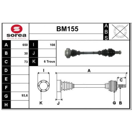 Cardan Arbre de Transmission Pour BMW Série 1 E81 E82 E87 E88 3 E90 33217561790