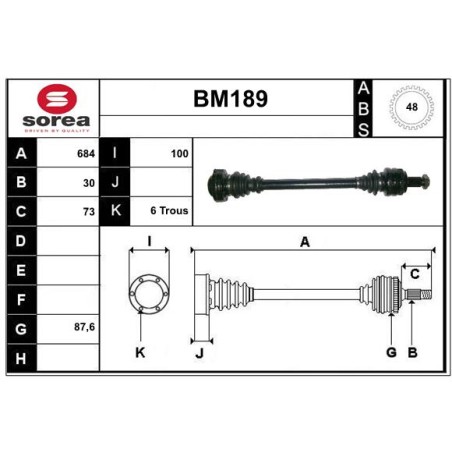 Cardan Arbre de Transmission Pour BMW X3 31217540116 33207537608 33217529914