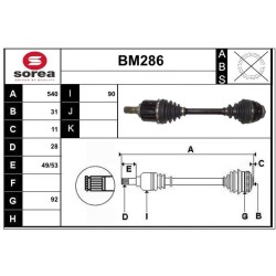 Cardan Arbre de Transmission Pour BMW Série 2 F45 F46 X1 Van X2 Mini
