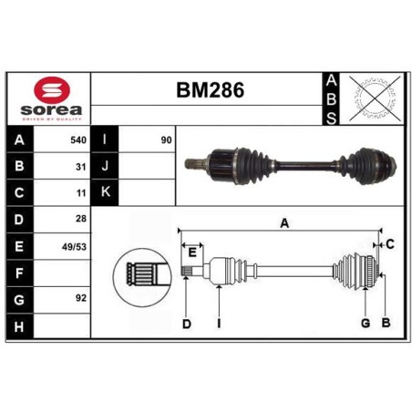 Cardan Arbre de Transmission Pour BMW Série 2 F45 F46 X1 Van X2 Mini