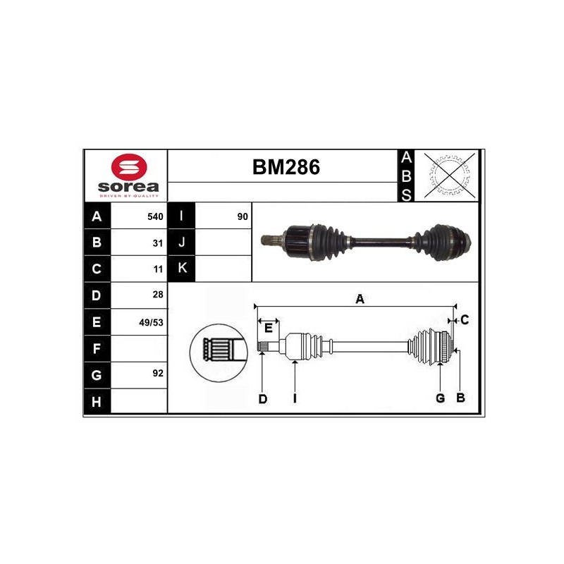Cardan Arbre de Transmission Pour BMW Série 2 F45 F46 X1 Van X2 Mini