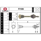 Cardan Arbre de Transmission Avant Droit Pour Fiat Marea Multipla Punto 147