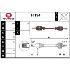 Cardan Arbre de Transmission avant Gauche Pour Fiat Fiorino Grande Punto Mito