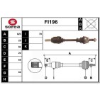 Cardan Arbre de Transmission avant Gauche Pour Fiat Alfa Romeo Lancia 46818890
