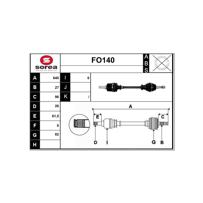 Cardan Arbre de Transmission Pour Ford C-Max II Focus III Grand 1774249 1840152