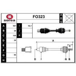 Cardan Arbre de Transmission Pour Ford Ranger 1749218 2039603 5345951