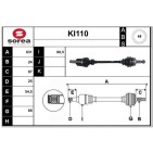 Cardan Arbre de Transmission avant Gauche Pour Kia Picanto 4950007000 4950007010