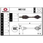 Cardan Arbre de Transmission avant Gauche Pour MERCEDES Classe A B