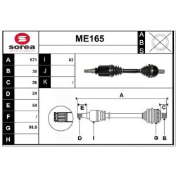 Cardan Arbre de Transmission Pour MERCEDES Classe C T-Model