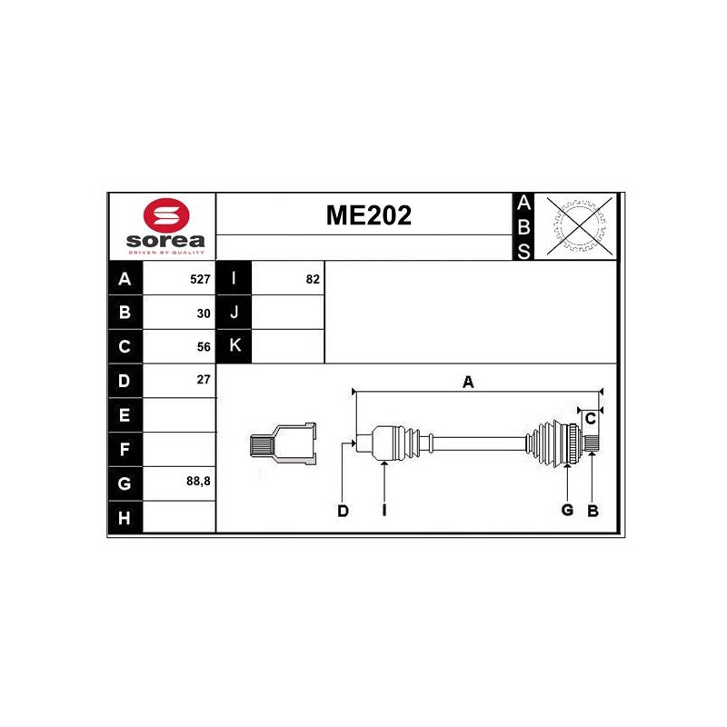 Cardan Arbre de Transmission Pour MERCEDES GLC