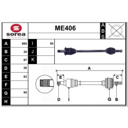 Cardan Arbre de Transmission Arrière Pour MERCEDES Viano Vito