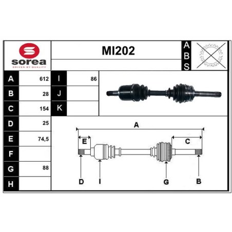 Cardan Arbre de Transmission Pour Mitsubishi L200 Pajero II Canvas Top CY719TT