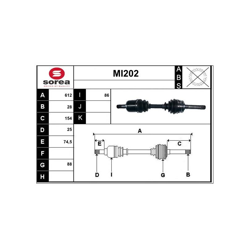 Cardan Arbre de Transmission Pour Mitsubishi L200 Pajero II Canvas Top CY719TT