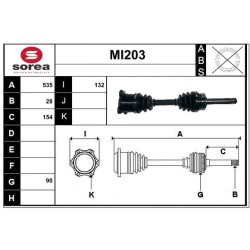 Cardan Arbre de Transmission Pour Mitsubishi L200 Pajero II Canvas Top MB620252