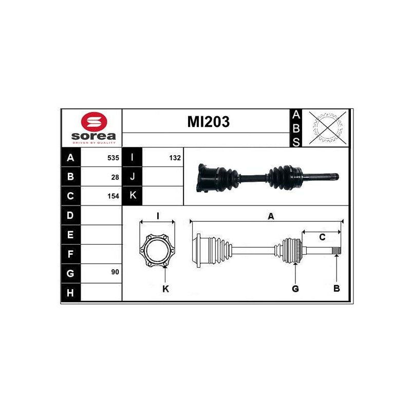 Cardan Arbre de Transmission Pour Mitsubishi L200 Pajero II Canvas Top MB620252