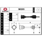 Cardan Arbre de Transmission Pour Mitsubishi L200/Triton 3815A308 3815A310