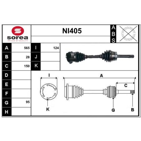 Cardan Arbre de Transmission Pour Nissan Navara Pick-up 3910025666 391002S660