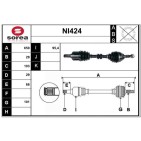 Cardan Arbre de Transmission avant Gauche Pour Renault Koleos I Nissan