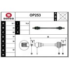 Cardan Arbre de Transmission Avant Droit Pour Opel Corsa D 374793 374872 374995