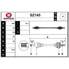 Cardan Arbre de Transmission Avant Droit Pour Suzuki Swift III 4410163J72000