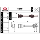 Cardan Arbre de Transmission avant Gauche Pour Suzuki 4410254J00000 4410267D00