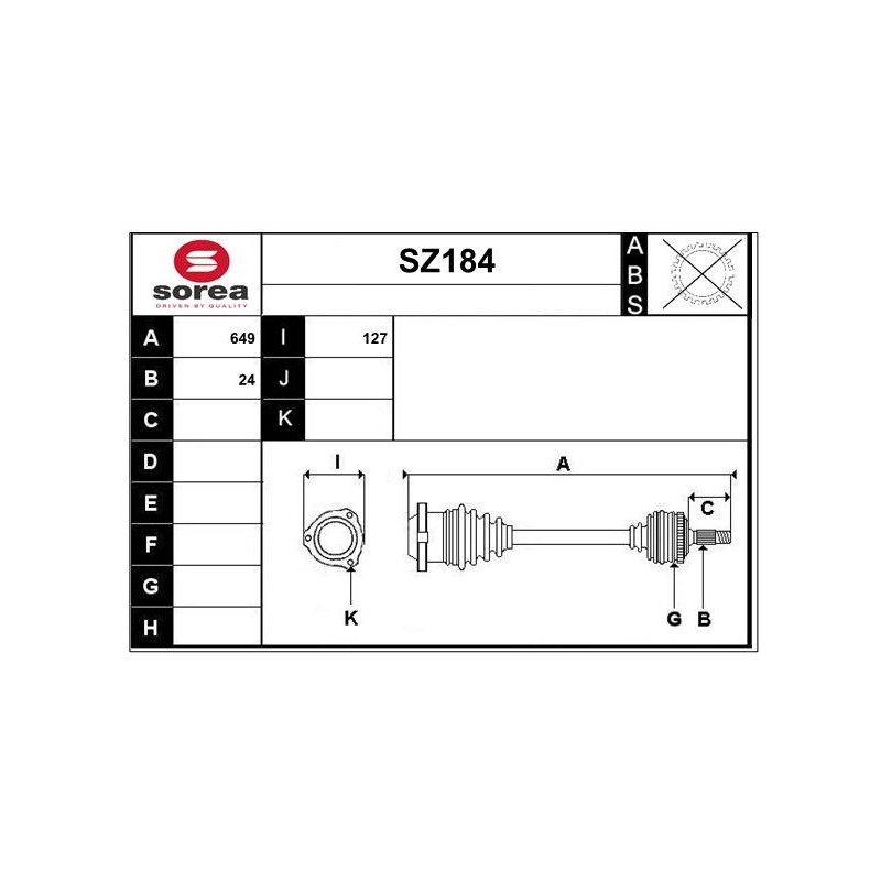 Cardan Arbre de Transmission Pour Suzuki Swift IV 4410671L00 4410671L01