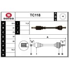 Cardan Arbre de Transmission avant Gauche Pour Peugeot 106 I II Citroën AX Saxo
