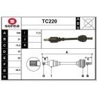Cardan Arbre de Transmission avant Gauche Pour Citroën Xsara ZX