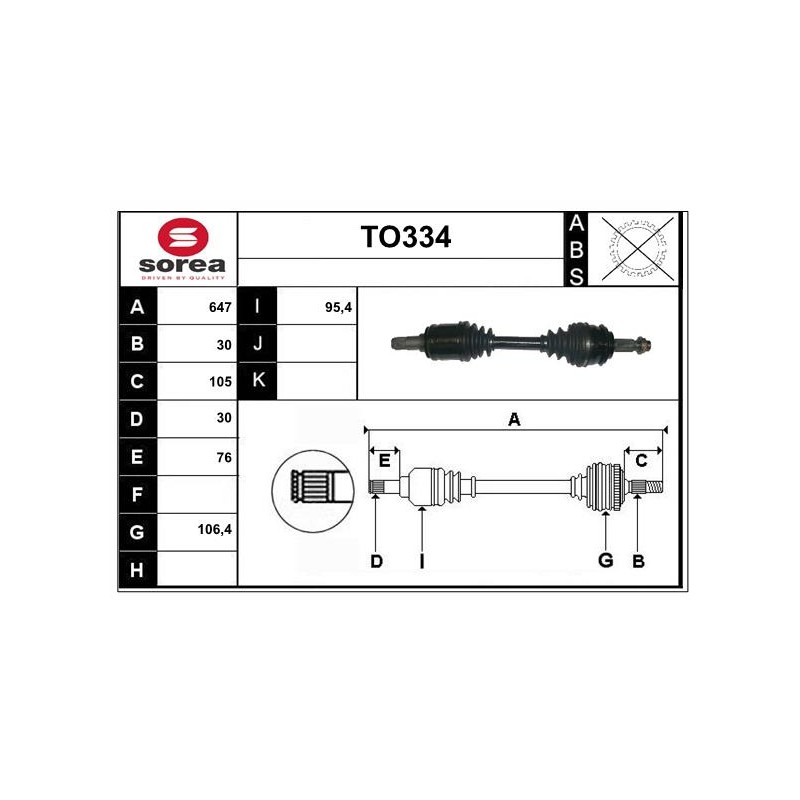 Cardan Arbre de Transmission Avant Pour Toyota Land Cruiser Prado 4343060080
