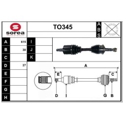 Cardan Arbre de Transmission Pour Toyota Land Cruiser 90 Prado 4343035030