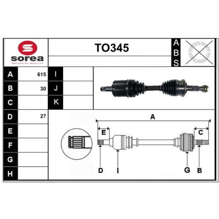 Cardan Arbre de Transmission Pour Toyota Land Cruiser 90 Prado 4343035030