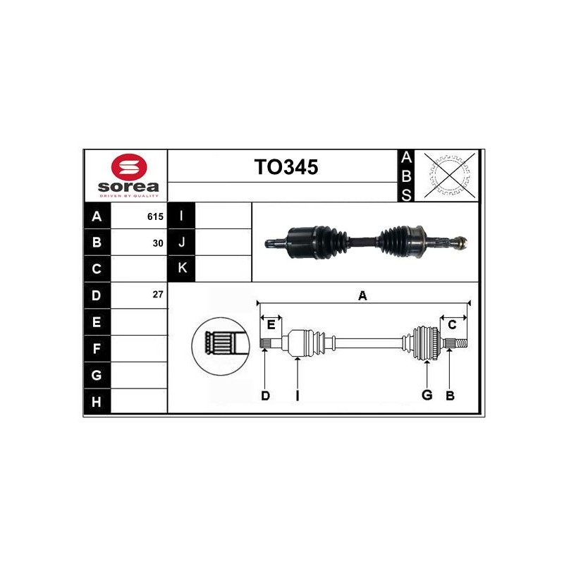 Cardan Arbre de Transmission Pour Toyota Land Cruiser 90 Prado 4343035030