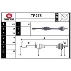 Cardan Arbre de Transmission Avant Droit Pour Peugeot 307 Citroën C4 I Picasso