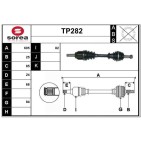 Cardan Arbre de Transmission avant Gauche Pour Peugeot Fiat Fiorino Citroën