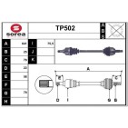 Cardan Arbre de Transmission avant Gauche Pour Peugeot 207